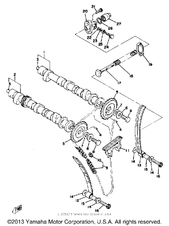 Camshaft - chain tensioner