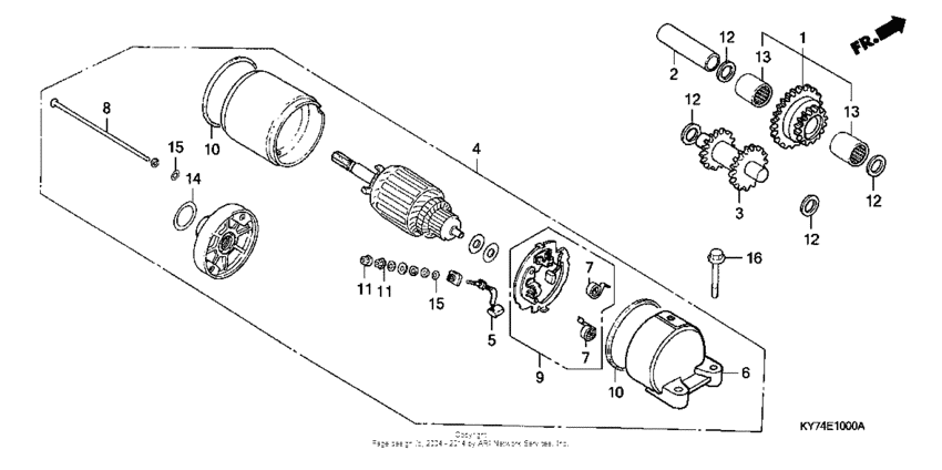 Starting motor 88