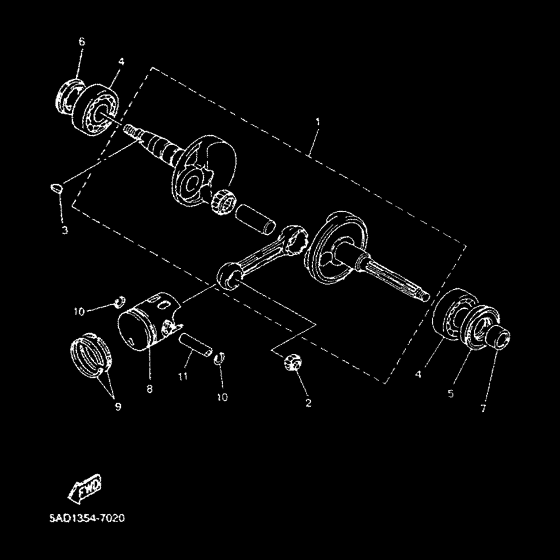 YN50 Коленчатый вал и Поршень