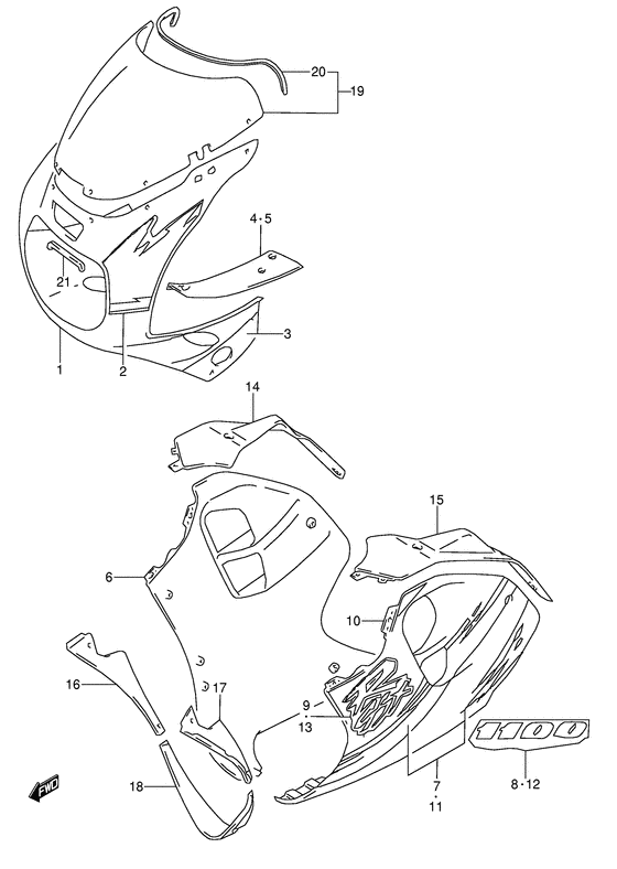 Cowling body