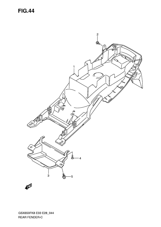 GSX650F Заднее крыло