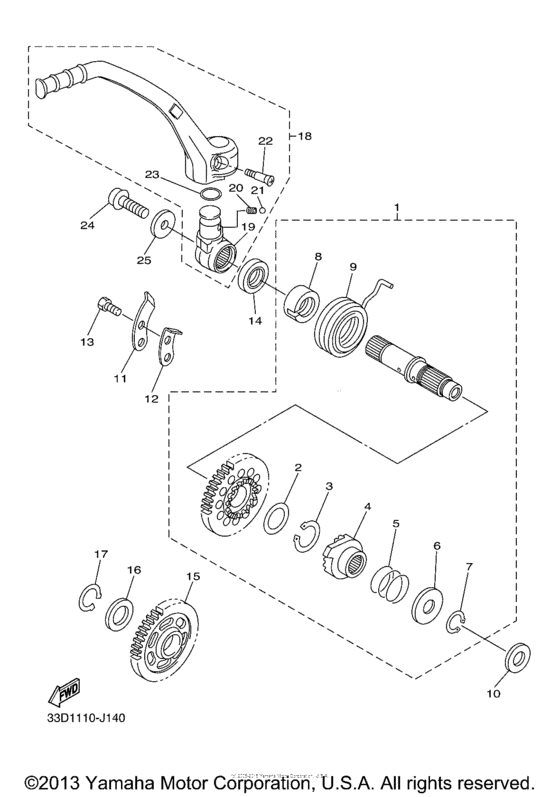 YZ450FDL Стартер