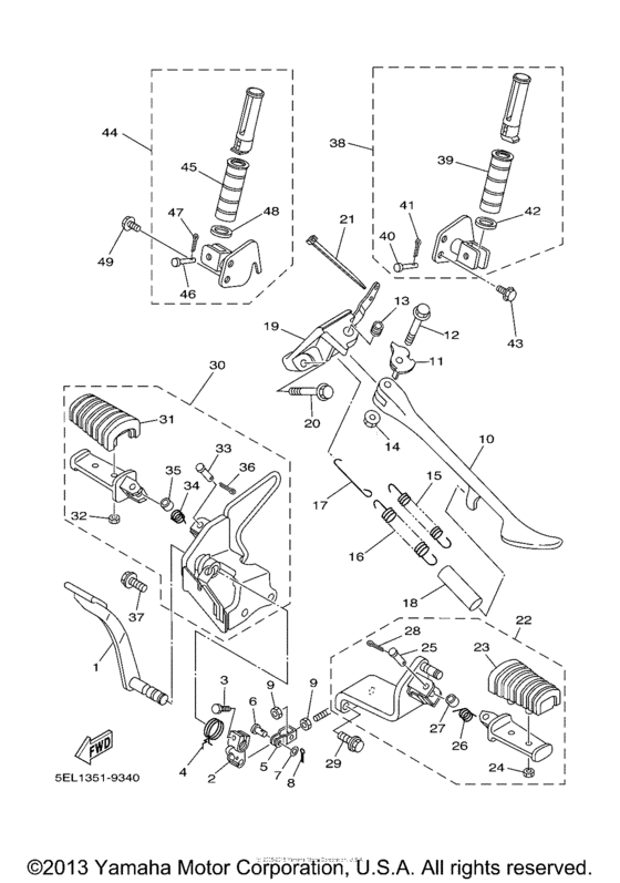 XVS1100RC Подножки