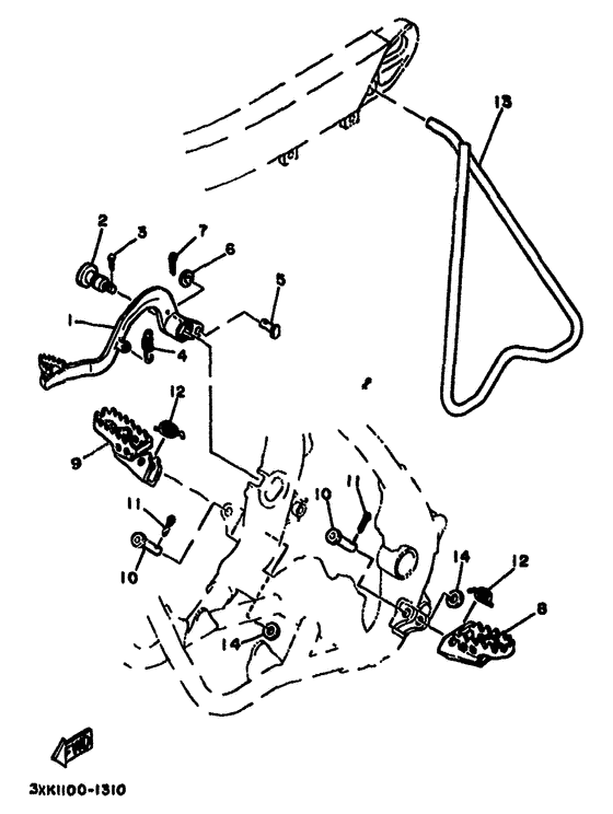 YZ125F Stand. footrest