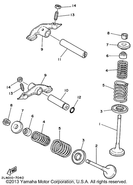 XT225L Клапана