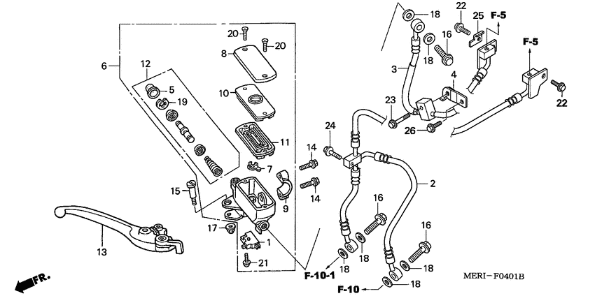 Fr. brake master cylinder