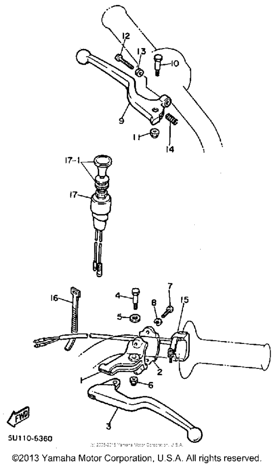 TT600N Handle switch-lever