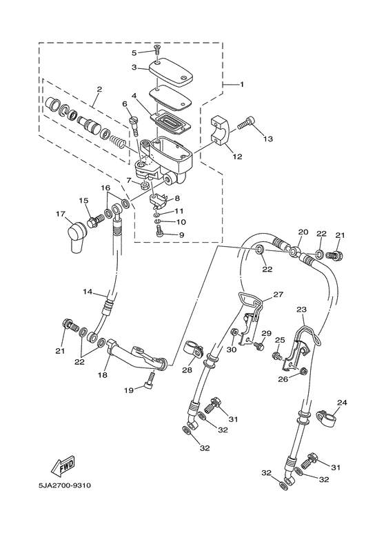 XV1600A Главный тормозной цилиндр