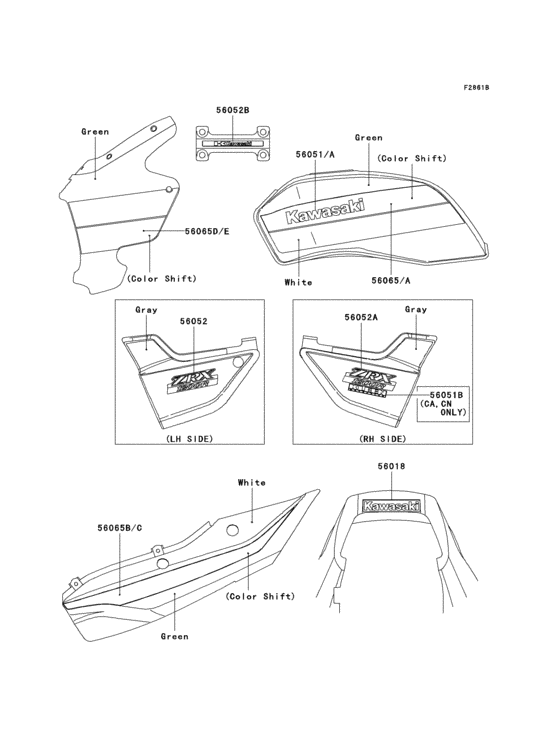 ZR1200 Decals(green / white)(zr1200-a2)