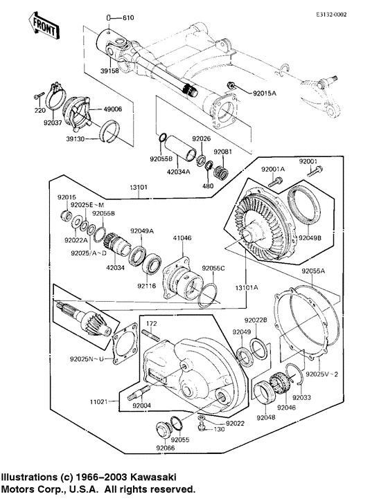 Drive shaft/final gears