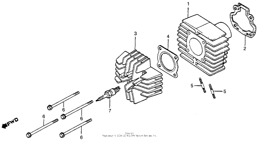 Cylinder head + cylinder 79-80