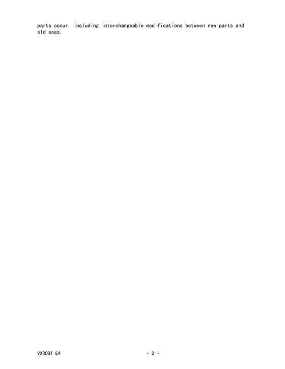 VX800 Catalog preface