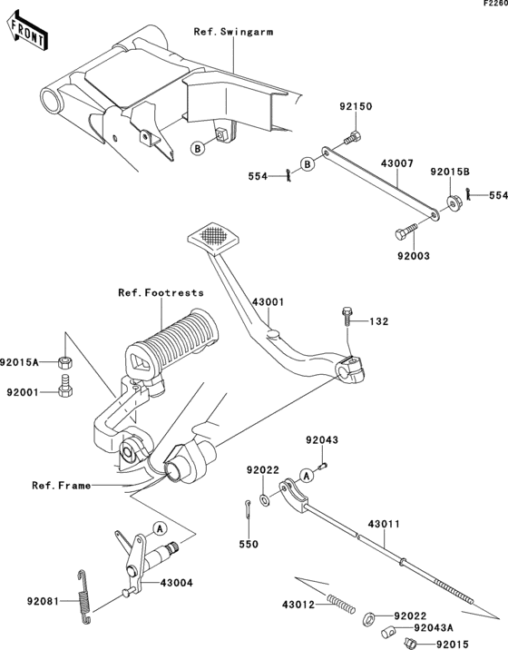EJ650 Педаль тормоза