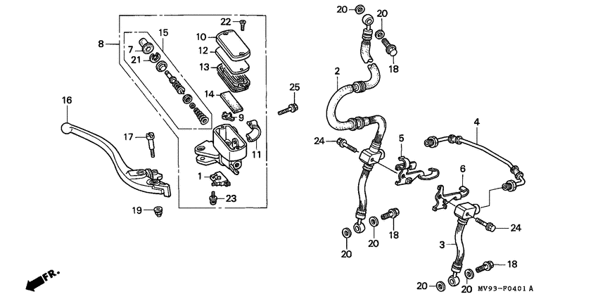 Fr. brake master cylinder