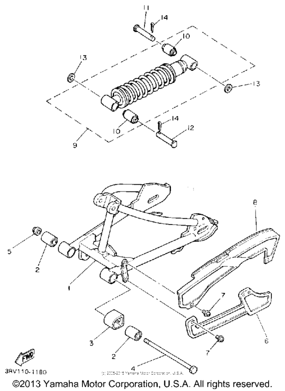 Swing arm - rear shocks