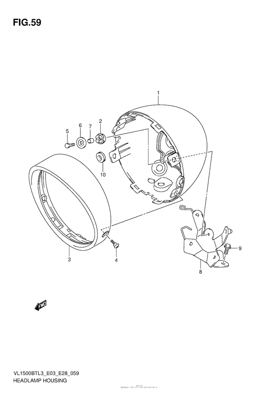VL1500BT Фара головного света