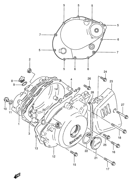 Crankcase cover ass`y  (v