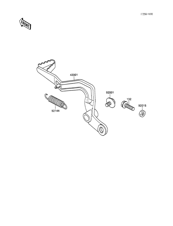 KX100 Педаль тормоза