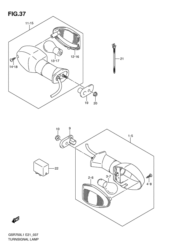 GSR750 Поворотники