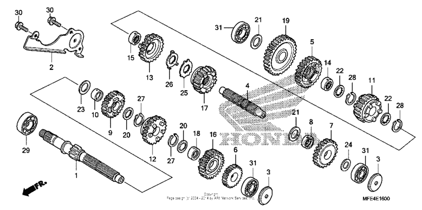 VT750C2 Трансмиссия