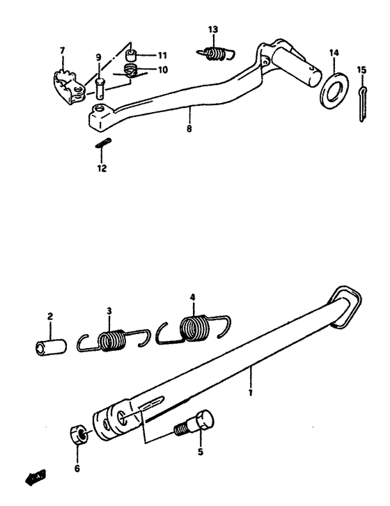 Stand-rear brake