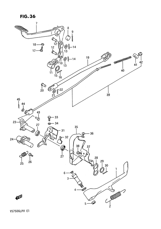 Prop stand - rear brake