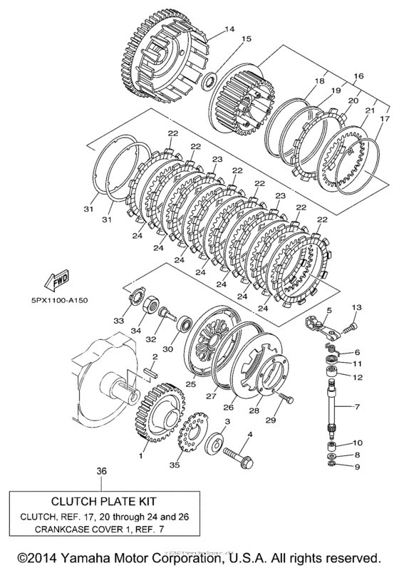 XV1700PCRC Сцепление