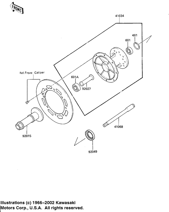 KX125 Передняя втулка