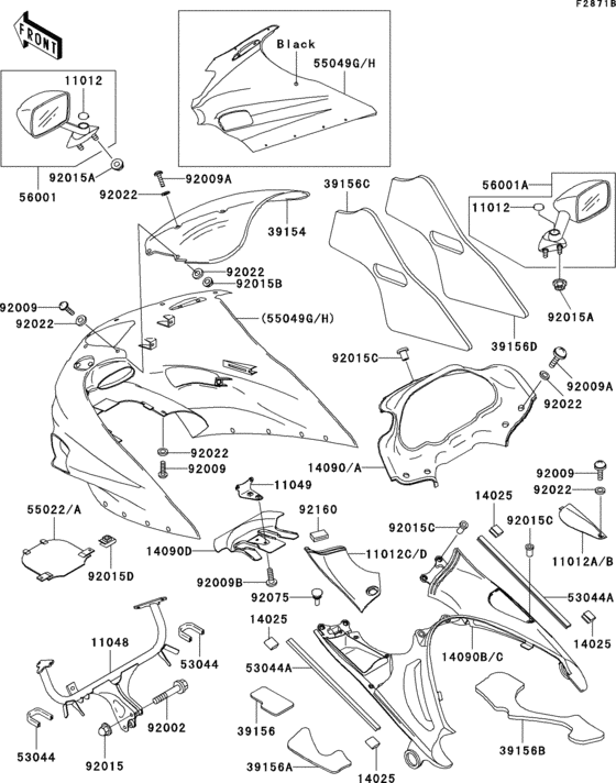 Cowling(1/2)(zx1100-d3)