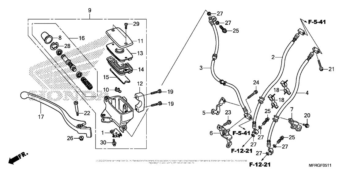 Front Brake Master Cylinder (3)