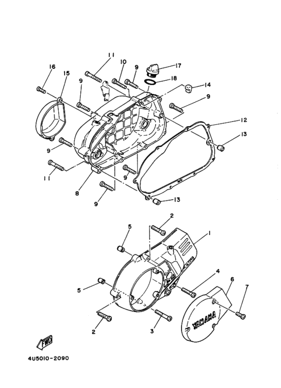 RX50 Crankcase cover ass`y  (v