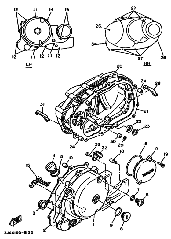 Crankcase cover ass`y  (v