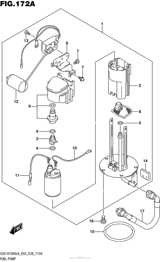 GSX-R1000 Топливный насос