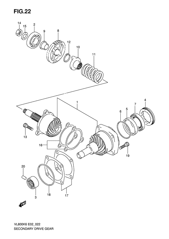 Secondary drive gear