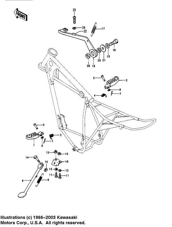 Footrests/stand/brake pedal