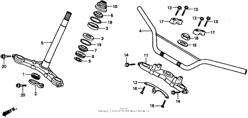 Handlebar + steering stem