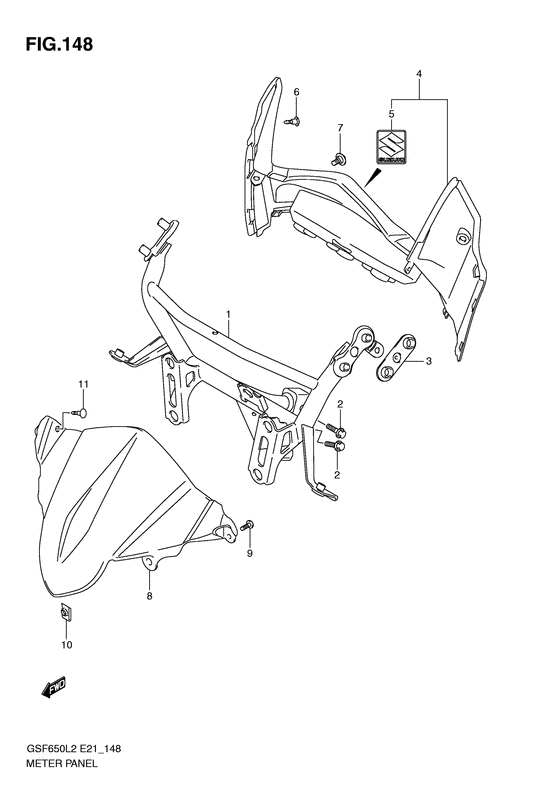 GSF650 (ABS) Приборная панель