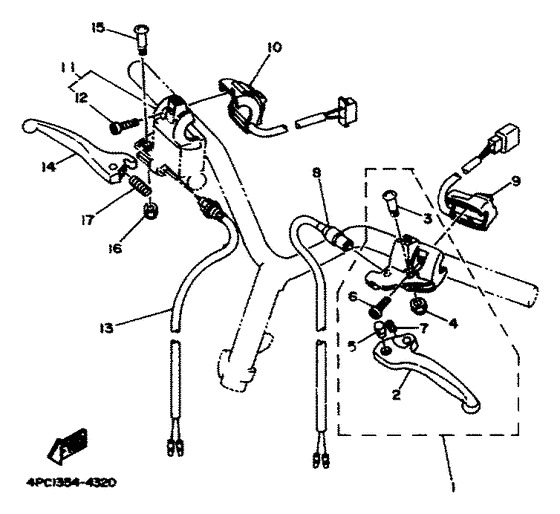 Handle switch. lever