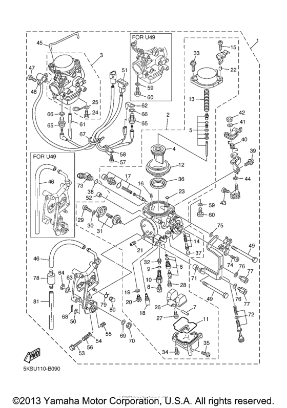 XVS1100ATR Карбюратор