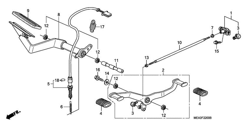 Brake pedal assy
