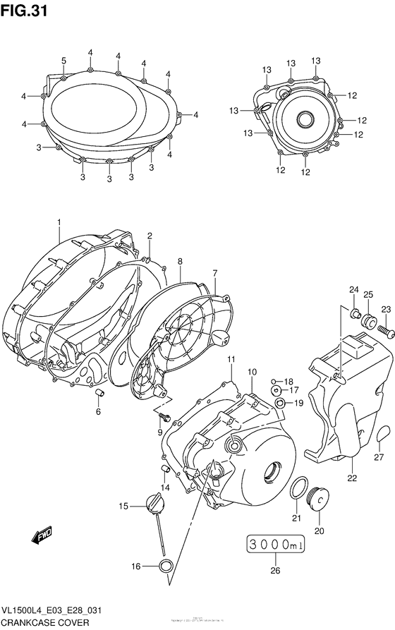 Crankcase Cover (Vl1500Bl4 E33)