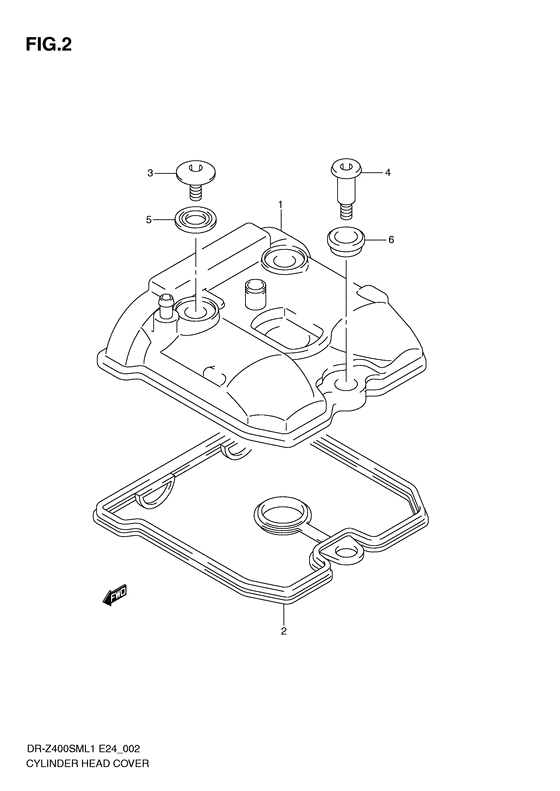 DR-Z400 Крышка головки цилиндров