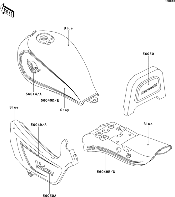 EN500 Decals(en500-a2 / a3)(blue / gray)