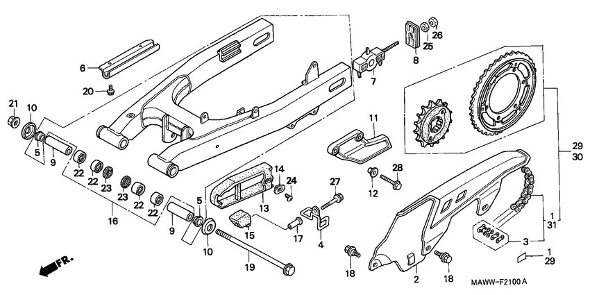 Swingarm/chain case