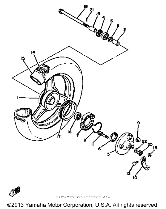 PW50J Переднее колесо