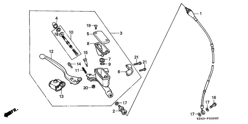 Fr. brake master cylinder