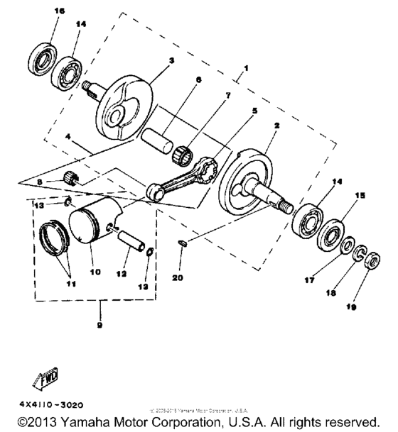 PW50K Crankshaft-piston