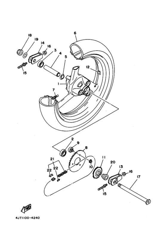 Rear wheel complete assy