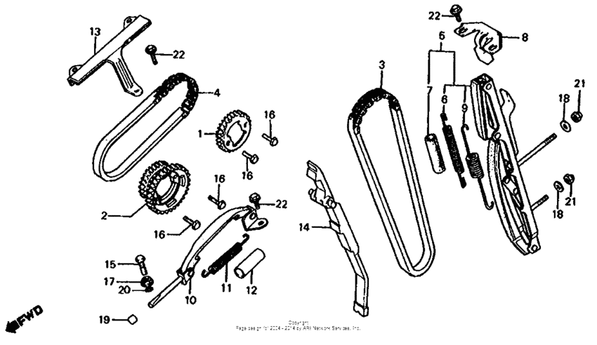 Cam chain + tensioner