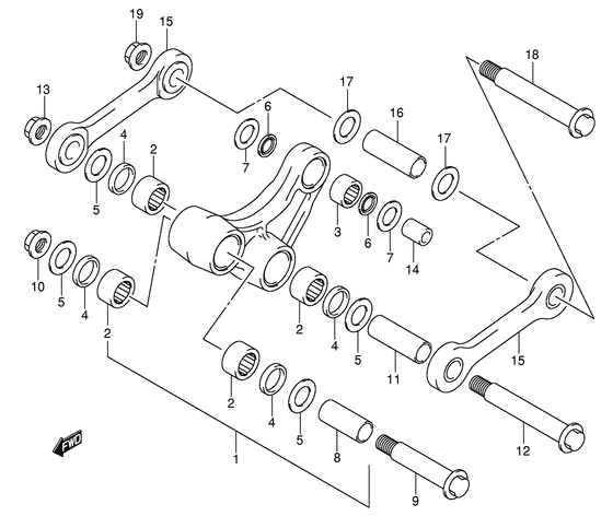 DR-Z400 Втулки заднего рычага
